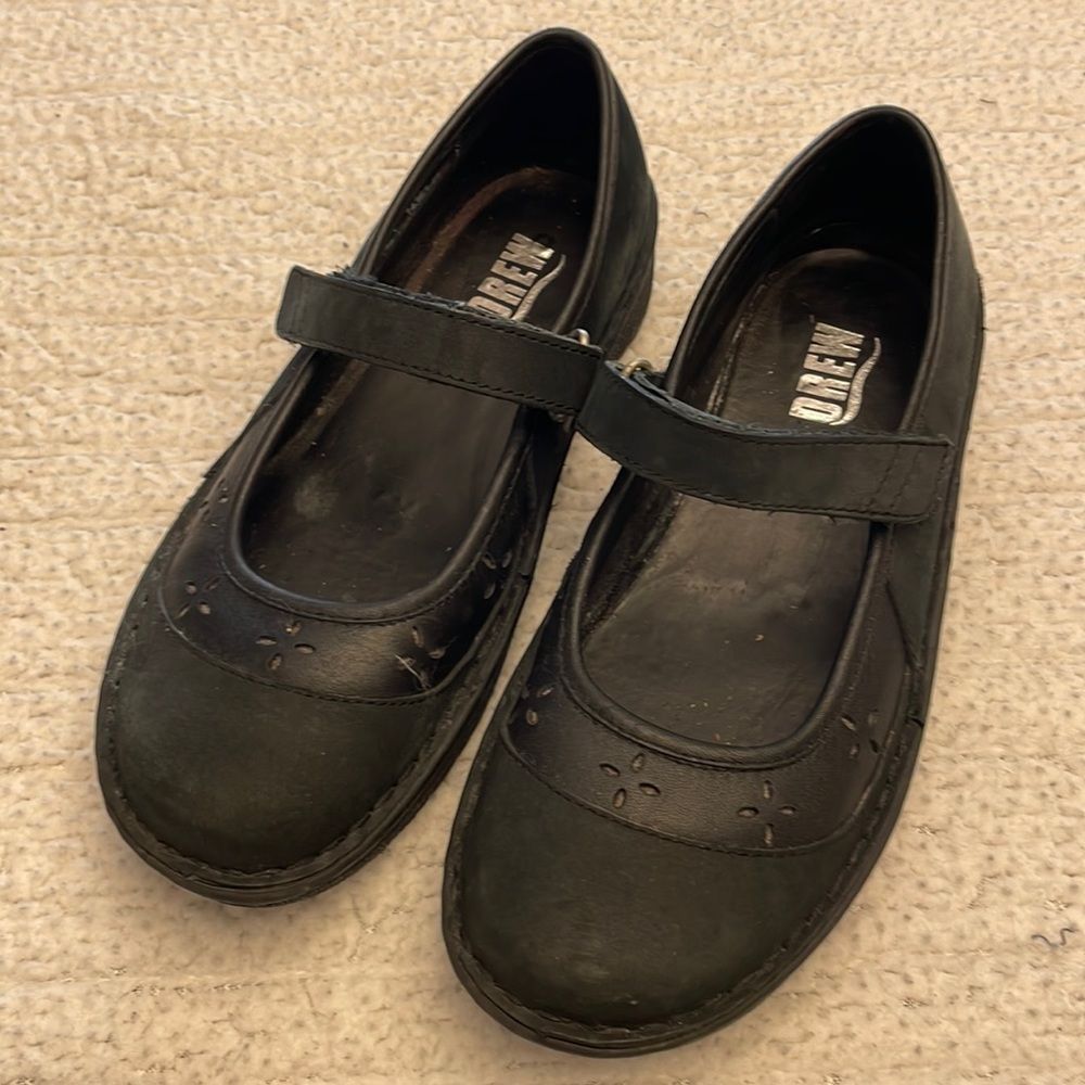 Drew Allison Mary Janes Leather Velcro Closure Size 6.5